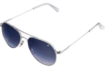 Image of AO Flight Gear General Sunglasses, Wire Spatula, Silver Frame, Polycarbonate Gradient Blue Lens, 52mm, 32611