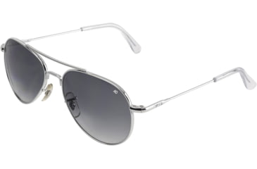 Image of AO Flight Gear General Sunglasses, Wire Spatula, Silver Frame, Polycarbonate Gradient Grey Lens, 52mm, 32608