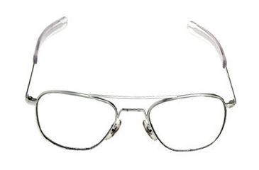 Image of AO Flight Gear Pilot Series Sunglasses Frame, No Lens, Silver, Wire Spatula, 57mm Lens S-WS-57