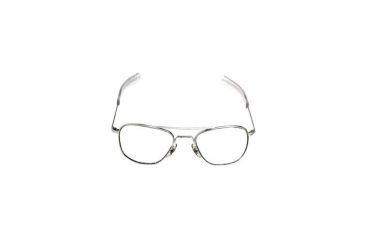 Image of Ao Flight Gear Pilot Series Sunglasses Frame No Lens Matte Chrome Wire Spatula 52mm Lens Mc Ws 52