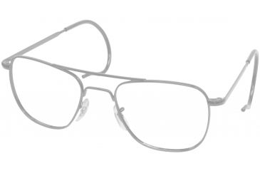 Image of AO Flight Gear Pilot Series Sunglasses Frame, No Lens, Silver, Comfort Cable, 55mm Lens S-CC-55