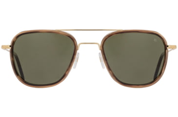 Image of AO Flynn Sunglasses - Mens, Gold Teak, Calobar Green AOLite Nylon Lenses, Gold Teak / Calobar Green Lens, 55-22-145, FLN255STTKGNN