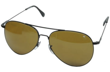 Image of AO General Sunglasses, Black, Wire Spatula, Amber Lens, 52mm B-CG-WS-52