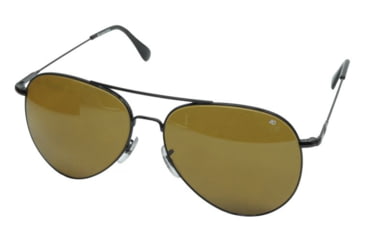 Image of AO General Sunglasses, Black, Wire Spatula, Brown Lenses, 52mm, Polarized B-CBPG-WS-52