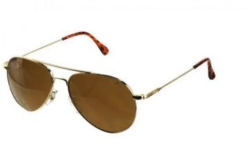 Image of AO General Sunglasses, Gold, Amber Glass Lens, Wire Spatula, 52mm G-CG-WS-52