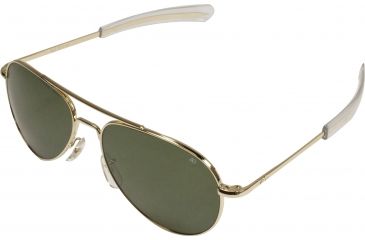 Image of AO General Sunglasses, Gold, Bayonet, Green Glass Lenses, 52mm G-TCGG-BNT-52