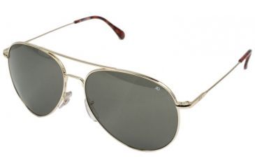 Image of AO General Sunglasses, Gold, Gray Poly Lens, Wire Spatula, 52mm G-CCP-WS-52