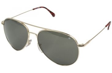 Image of AO General Sunglasses, Gold, Gray Poly Lens, Wire Spatula, 52mm G-CCP-WS-52