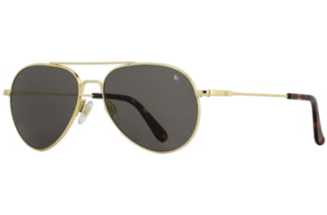 Image of AO General Sunglasses, Gold, True Color Gray SkyMaster Glass Lenses, Polarized, 58-14-145 B52.5, GEN158STTOGYG-P