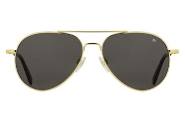 Image of AO General Sunglasses, Gold, True Color Gray SkyMaster Glass Lenses, Polarized, 58-14-145 B52.5, GEN158STTOGYG-P