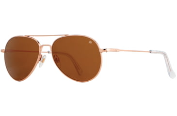 Image of AO General Sunglasses, Rose Gold, Cosmetan Brown AOLite Nylon Lenses, 55-14-140 B47, GEN555STCLBNN