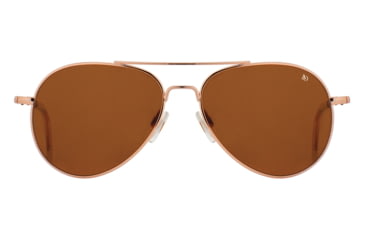 Image of AO General Sunglasses, Rose Gold, Cosmetan Brown SkyMaster Glass Lenses, 55-14-140 B47, GEN555STCLBNG