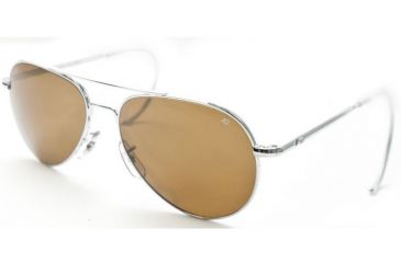 Image of AO General Sunglasses, Silver, Amber Glass Lens, Comfort Cable, 52mm S-CG-CC-52