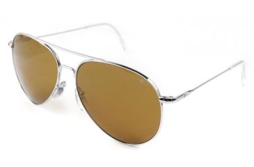 Image of Ao General Sunglasses Silver Amber Poly Lens Wire Spatula 58mm S Hcap Ws 58