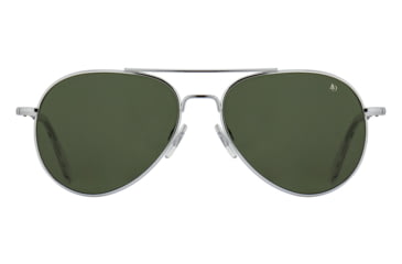 Image of USED AO General Sunglasses, Silver, Calobar Green SkyMaster Glass Lenses, Polarized, 55-14-140 B47, GEN255STSMGNG-P, EDEMO1