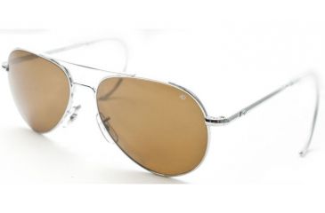 Image of AO General Sunglasses, Silver, Comfort Cable, Brown Glass Lenses, 58mm, Polarized S-CBPG-CC-58
