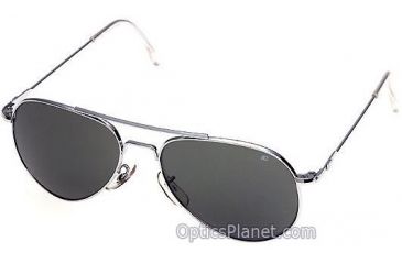 Image of AO General Sunglasses, Silver, Gray Glass Lens, 52mm, Wire Spatula S-TCG-WS-52