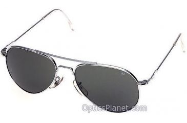 Image of AO General Sunglasses, Silver, Gray Glass Lens, 58mm, Wire Spatula S-TCG-WS-52