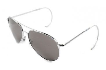 Image of AO General Sunglasses, Silver, Gray Poly Lens, Comfort Cable, 58mm, Polarized S-PCCP-CC-58