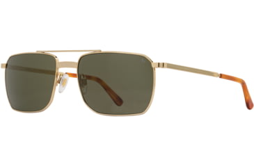 Image of AO Geoffrey Sunglasses - Mens, Gold, Calobar Green AOLite Nylon Lenses, Gold / Calobar Green Polalrized Lens, 58-18-145, GFY358STHAGNN-P
