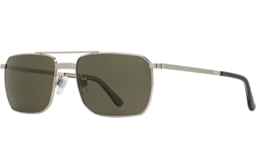Image of AO Geoffrey Sunglasses - Mens, Silver, Calobar Green AOLite Nylon Lenses, Silver / Calobar Green Polarized Lens, 58-18-145, GFY158STGSGNN-P