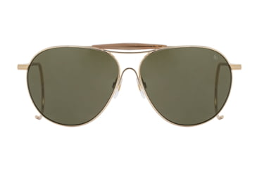Image of AO Hazemaster Sunglasses, Gold, Calobar Green AOLite Nylon Lenses, Gold / Calobar Green Lens, 59-13-175, HZE159CT--GNN
