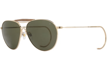 Image of AO Hazemaster Sunglasses, Gold, Calobar Green AOLite Nylon Lenses, Gold / Calobar Green Polalrized Lens, 59-13-175, HZE159CT--GNN-P