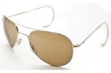 Image of AO II 8-Base Sunglasses, Gold, Comfort Cable, HC Amber Lens, 55mm, Sm/Med G-HCBP-CC-55