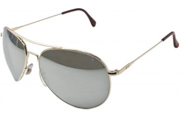 Image of AO II 8-Base Sunglasses, Gold, Comfort Cable, Silver Mirror Lens, 58mm, Large G-SMP-CC-58