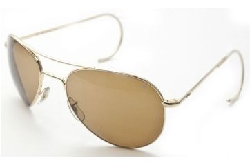 Image of AO II 8-Base Sunglasses, Silver, Comfort Cable, HC Amber Lens, 58mm, Large S-HCBP-CC-58