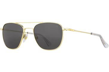 Image of AO Original Pilot Sunglasses, Gold Frame, 52 mm Gray SkyMaster Glass Lenses, Standard Temple, Polarized, 738921549406