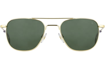 Image of AO Original Pilot Sunglasses, Gold Frame, 55 mm Green AOLite Nylon Lenses, Standard Temple,738921549550