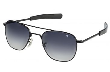 Image of AO Original Pilot Sunglasses, Bayonet, Black Frame, Polycarbonate Gradient Grey Lens, 52mm, 30242