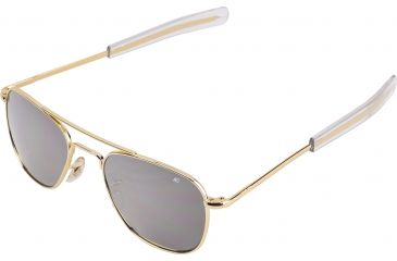 Image of AO Original Pilot Sunglasses, Bayonet, Gold Frame, Silver Mirror Lens, 52mm, 32291