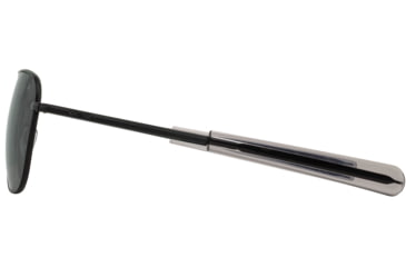 Image of AO Original Pilot Sunglasses, Black Frame, 57 mm True Color Gray AOLite Nylon Lenses, Bayonet Temple, Polarized, 738921562238