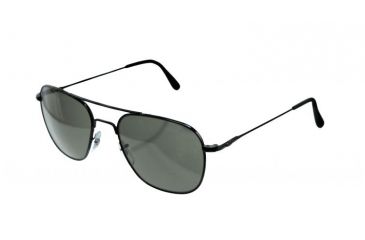 Image of AO Original Pilot Sunglasses, Black, Wire Spatula, CC Gray Poly Lens, 57mm B-CCP-WS-57