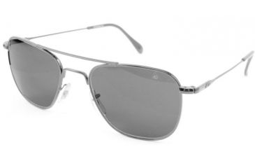 Image of AO Original Pilot Sunglasses, Chrome, CC Gray Poly Lens, Wire Spatula, 52mm, Polarized MC-PCCP-WS-52
