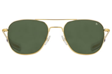 Image of AO Original Pilot Sunglasses, Gold Frame, 55 mm Calobar Green AOLite Nylon Lenses, Bayonet Temple, Polarized, 738921549475