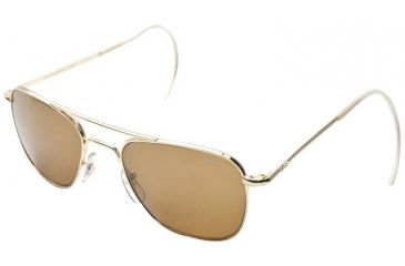Image of AO Original Pilot Sunglasses, Gold, Comfort Cable, Amber Glass Lens, 57mm G-CG-CC-57