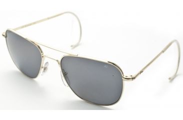 Image of AO Original Pilot Sunglasses, Gold, Comfort Cable, CC Gray Poly Lens, 55mm, Polarized G-PCCP-CC-55