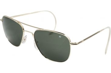 Image of AO Original Pilot Sunglasses, Gold, Comfort Cable, Green Glass Lenses - 52mm G-TCGG-CC-52
