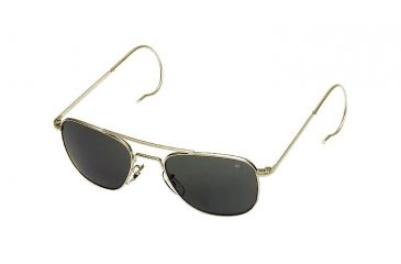Image of AO Original Pilot Sunglasses, Gold, Comfort Cable, Grey Glass Lens, 57mm, Polarized G-TCGPG-CC-57