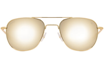 Image of AO Original Pilot Sunglasses, Gold Frame, 57 mm SunFlash Gold Mirror AOLite Nylon Lenses, Bayonet Temple, Polarized, 738921564614