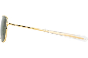 Image of AO Original Pilot Sunglasses, Gold Frame, 57 mm True Color Gray AOLite Nylon Lenses, Bayonet Temple, Polarized, 738921549697