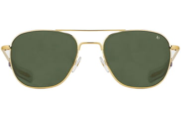 Image of AO Original Pilot Sunglasses, Gold Frame, 57 mm True Color Gray AOLite Nylon Lenses, Bayonet Temple, Polarized, 738921549697