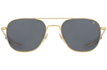 Image of AO Original Pilot Sunglasses, Gold Frame, 52 mm True Color Gray AOLite Nylon Lenses, Bayonet Temple,738921549321