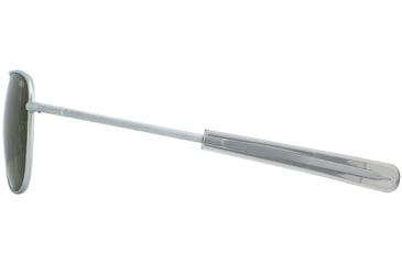 Image of AO Original Pilot Sunglasses, Matte Silver Frame, 57 mm Calobar Green AOLite Nylon Lenses, Bayonet Temple,738921550327