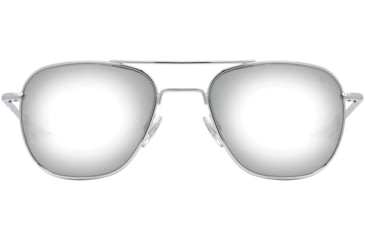 Image of AO Original Pilot Sunglasses, Silver Frame, 52 mm SunFlash Silver Mirror AOLite Nylon Lenses, Bayonet Temple,738921564645