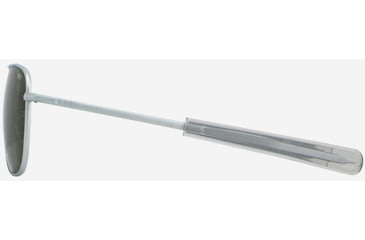 Image of AO Original Pilot Sunglasses, Silver Frame, Calobar Green AOLite Nylon Lenses, Bayonet Temple, 55-20-140, OP-255BTCLGNN