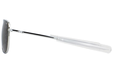 Image of AO Original Pilot Sunglasses, Silver Frame, 55 mm True Color Gray SkyMaster Glass Lenses, Bayonet Temple, Polarized, 738921549918